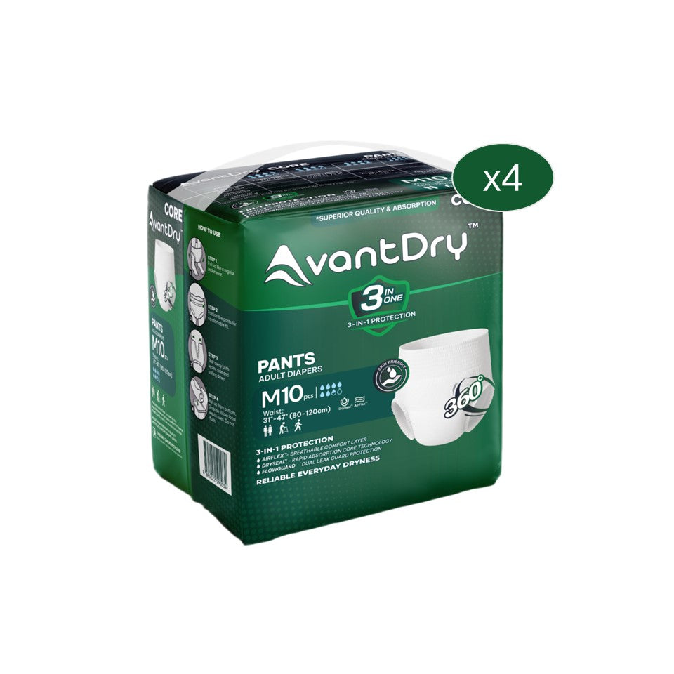 AvantDry Core Pants Adult Diaper - Medium (40pcs) | Everyday Protection