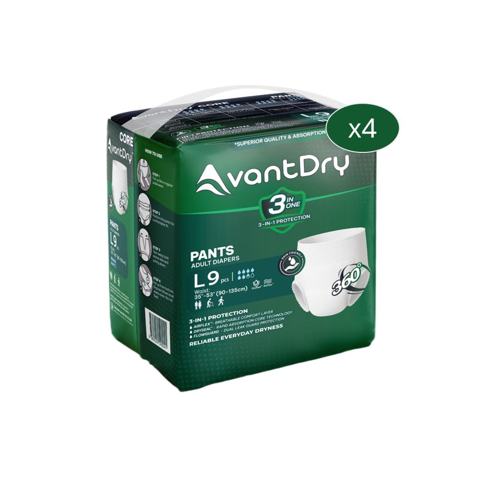 AvantDry Core Pants Adult Diaper - Large (36pcs) | Everyday Protection
