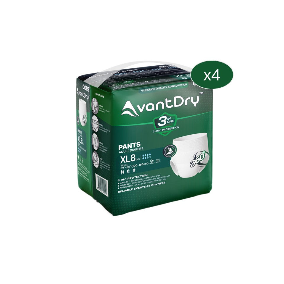AvantDry Core Pants Adult Diaper - Extra Large (32pcs) | Everyday Protection