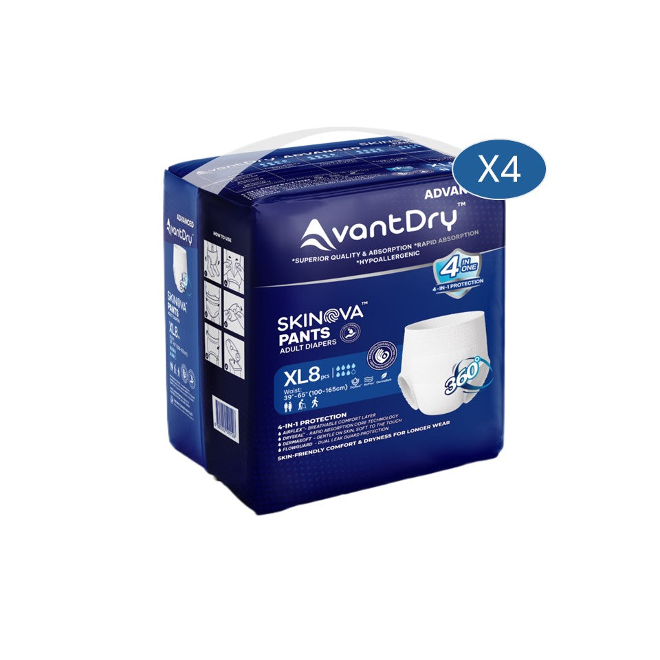 AvantDry Skinova Advanced Pants Adult Diaper – Extra Large (32 pcs) | Skin-Focused Comfort