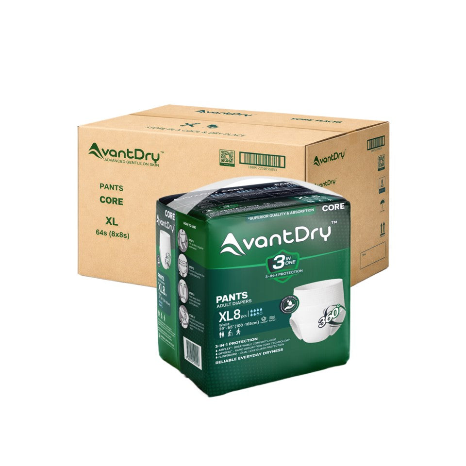 AvantDry Core Pants Adult Diaper - Extra Large (64pcs) | Everyday Protection