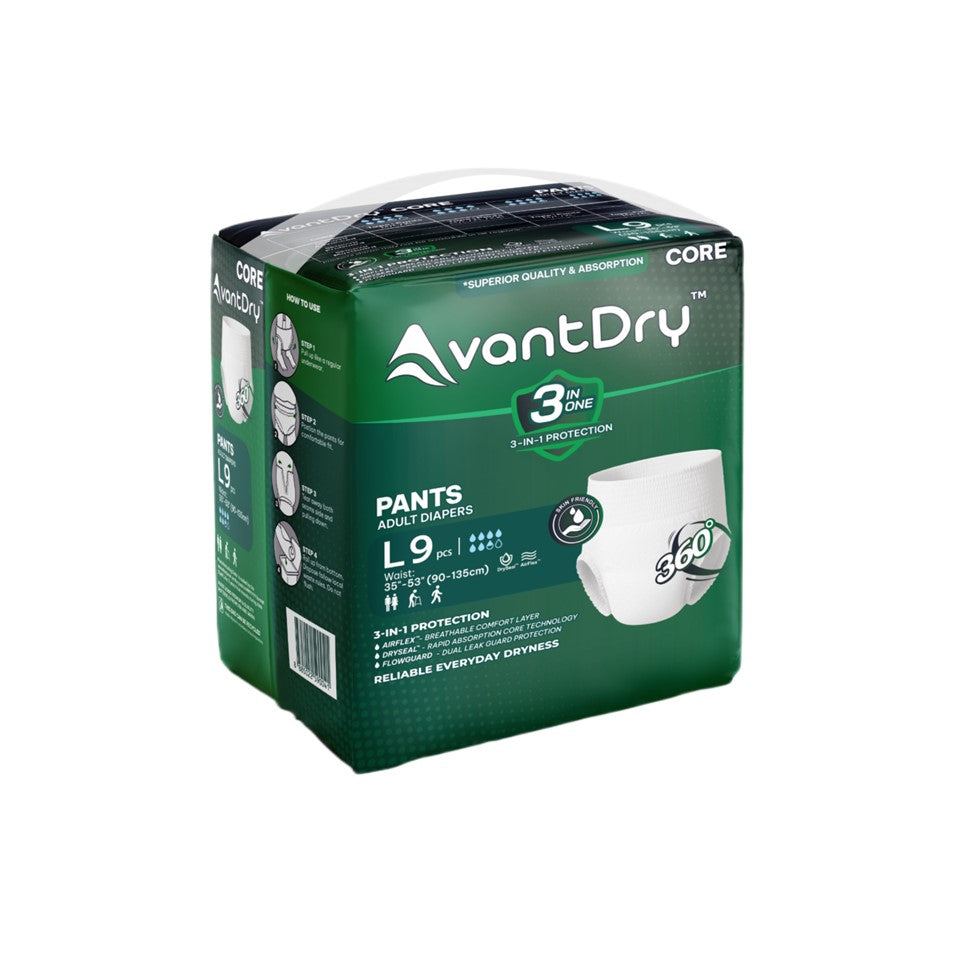 AvantDry Core Pants Adult Diaper - Large (72pcs) | Everyday Protection
