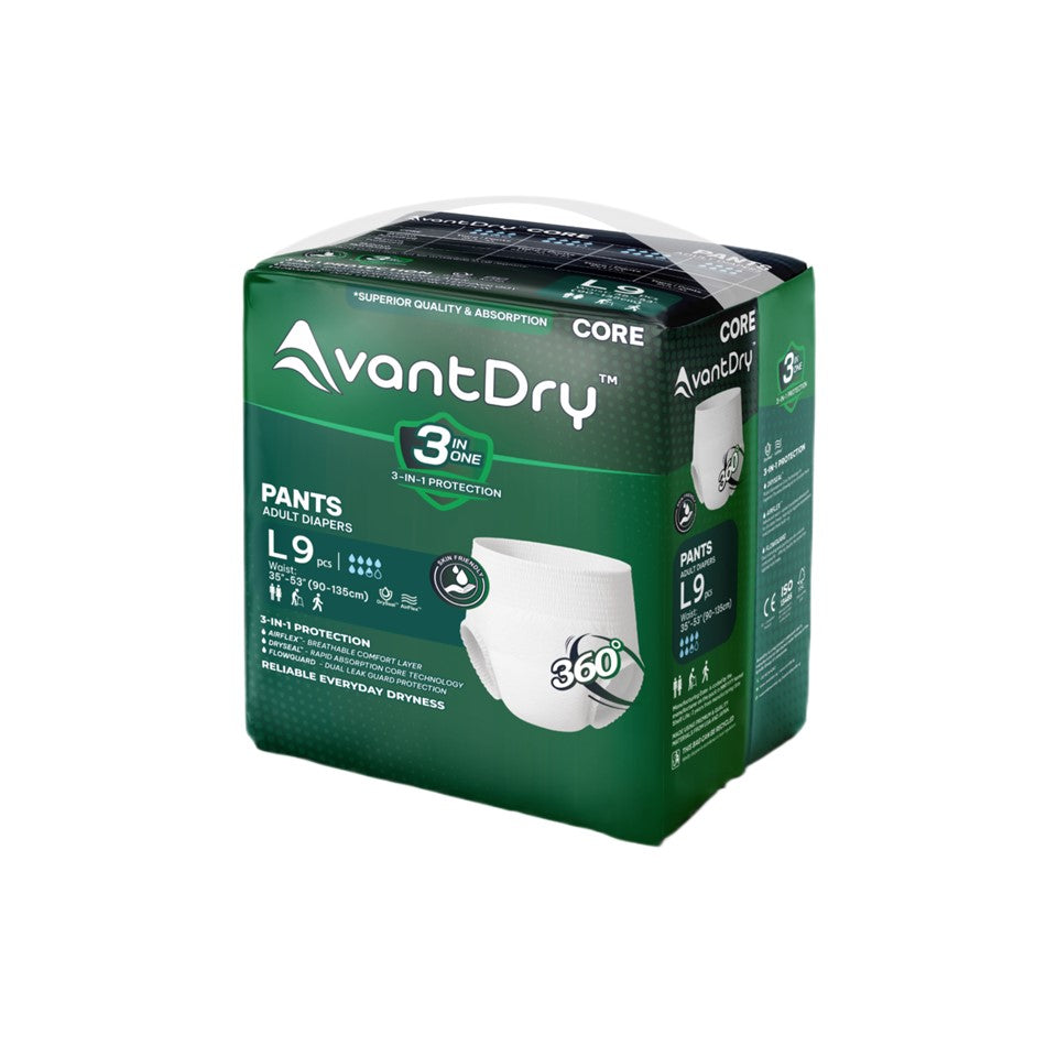 AvantDry Core Pants Adult Diaper - Large (72pcs) | Everyday Protection