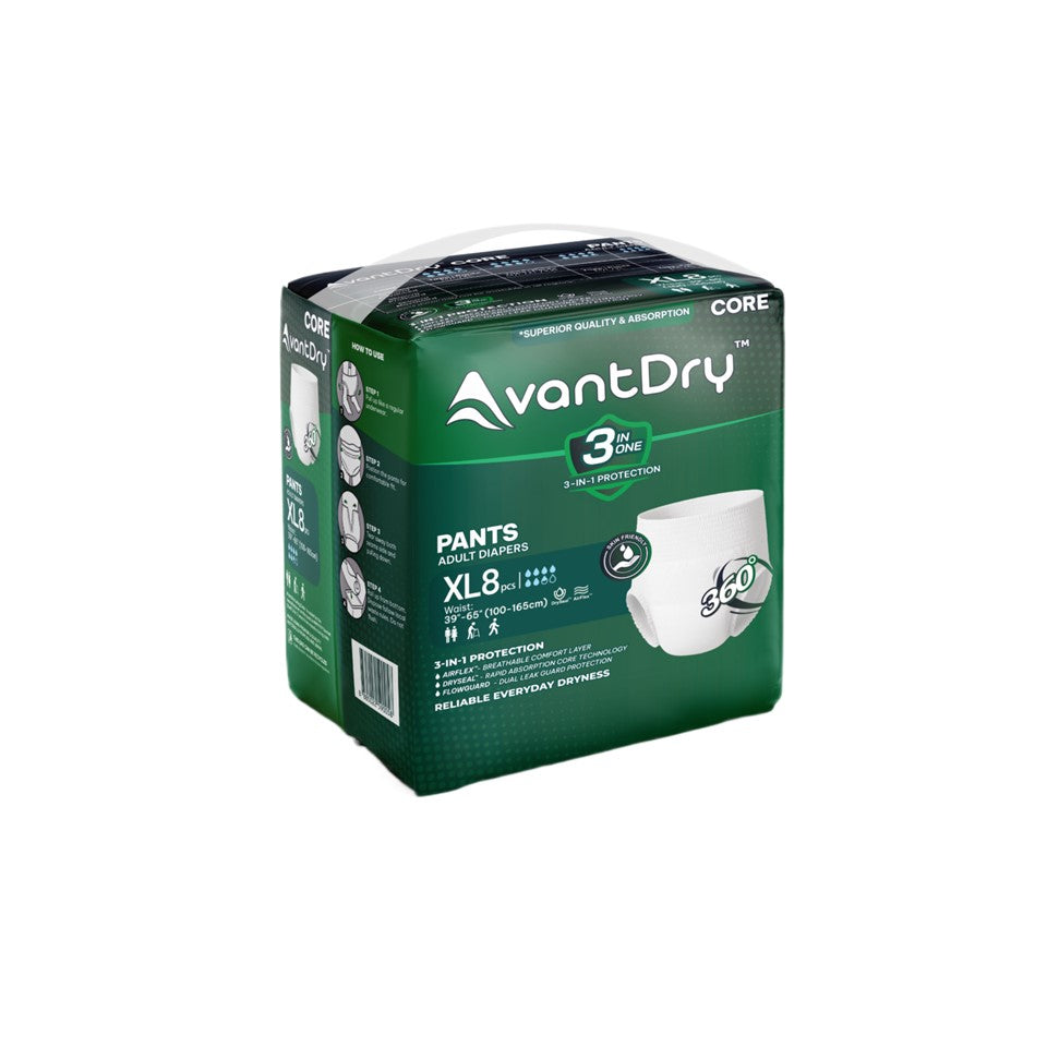 AvantDry Core Pants Adult Diaper - Extra Large (32pcs) | Everyday Protection