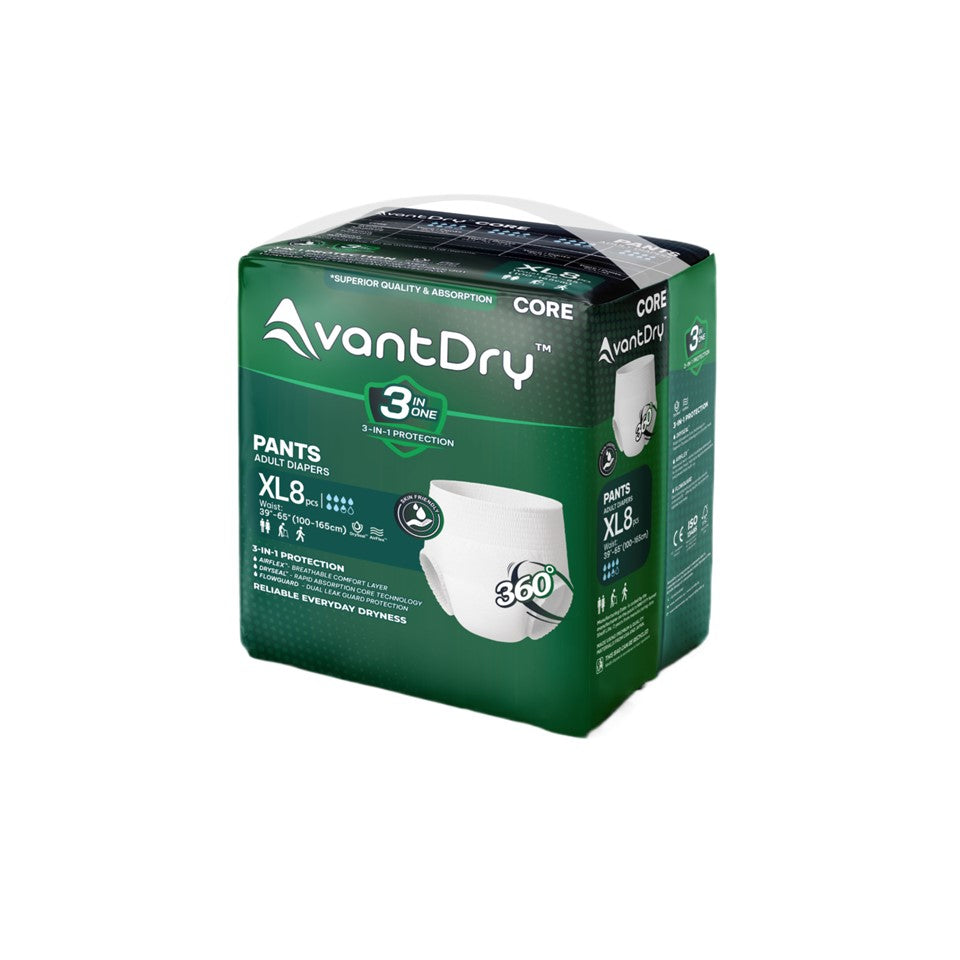 AvantDry Core Pants Adult Diaper - Extra Large (32pcs) | Everyday Protection-Adult Incontinence Fast Absorption 28s