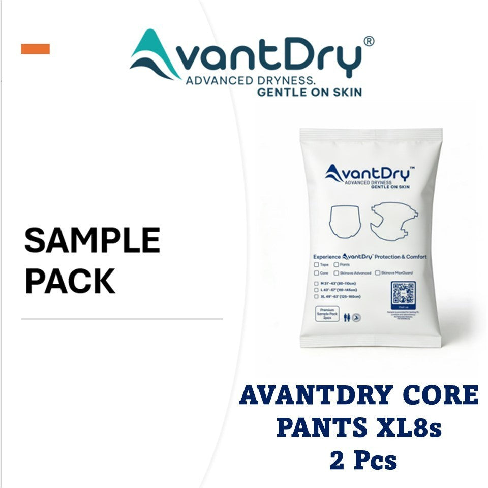 Samples -AvantDry Unisex Adult Diaper Tape/Pants - Core/ Skinova Advanced M/L/XL