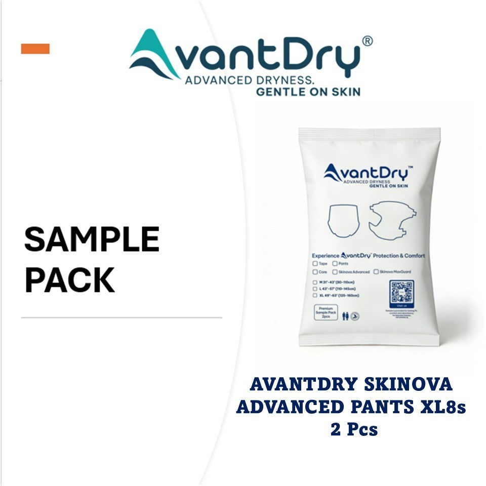 Samples -AvantDry Unisex Adult Diaper Tape/Pants - Core/ Skinova Advanced M/L/XL