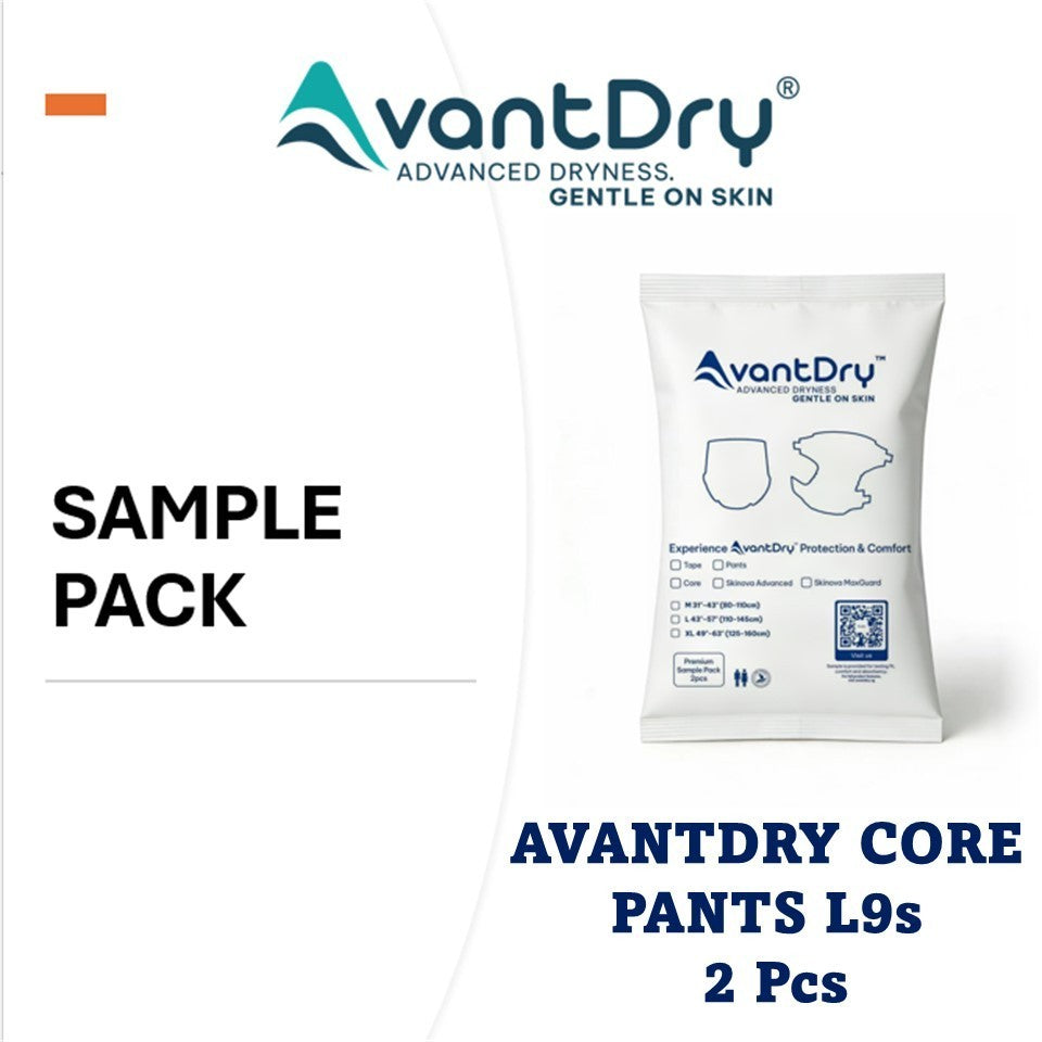 Samples -AvantDry Unisex Adult Diaper Tape/Pants - Core/ Skinova Advanced M/L/XL
