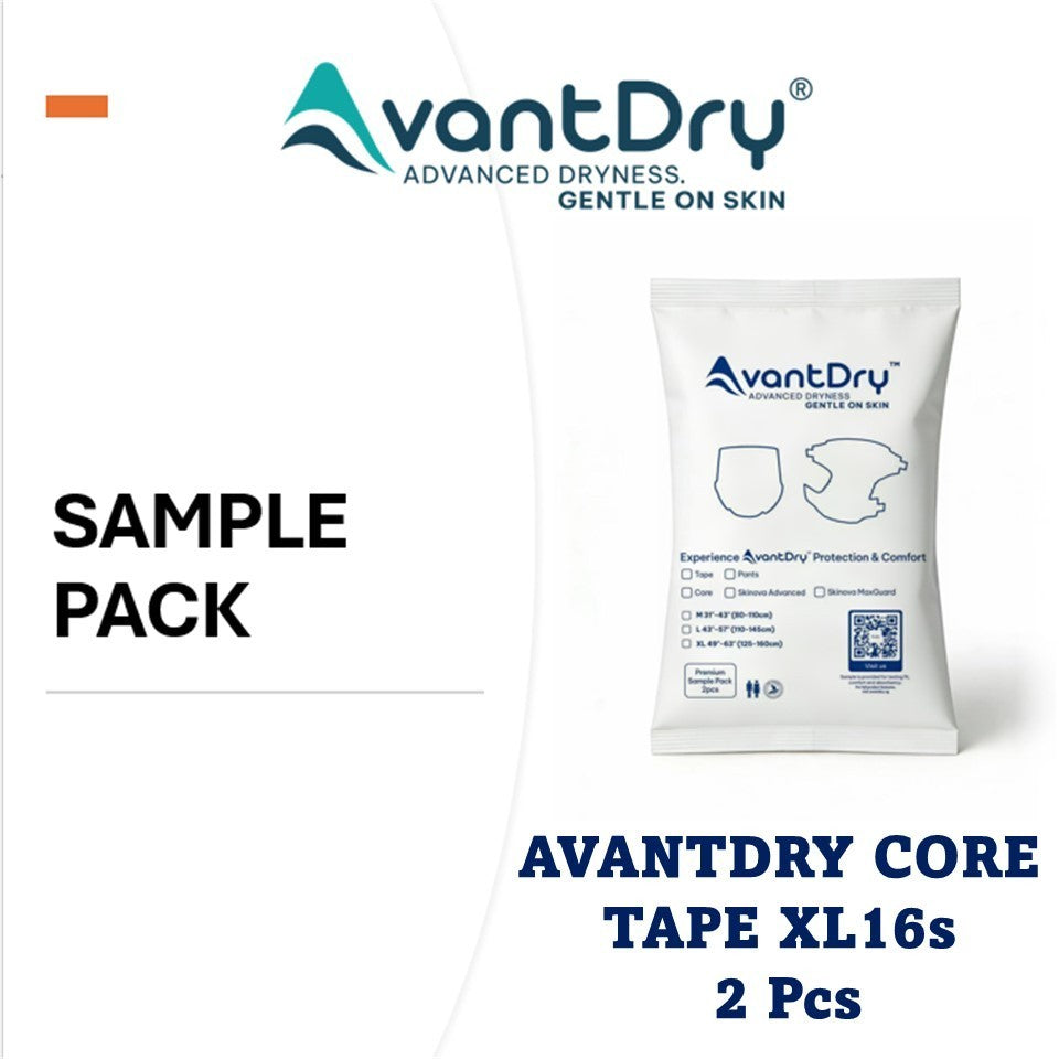Samples -AvantDry Unisex Adult Diaper Tape/Pants - Core/ Skinova Advanced M/L/XL