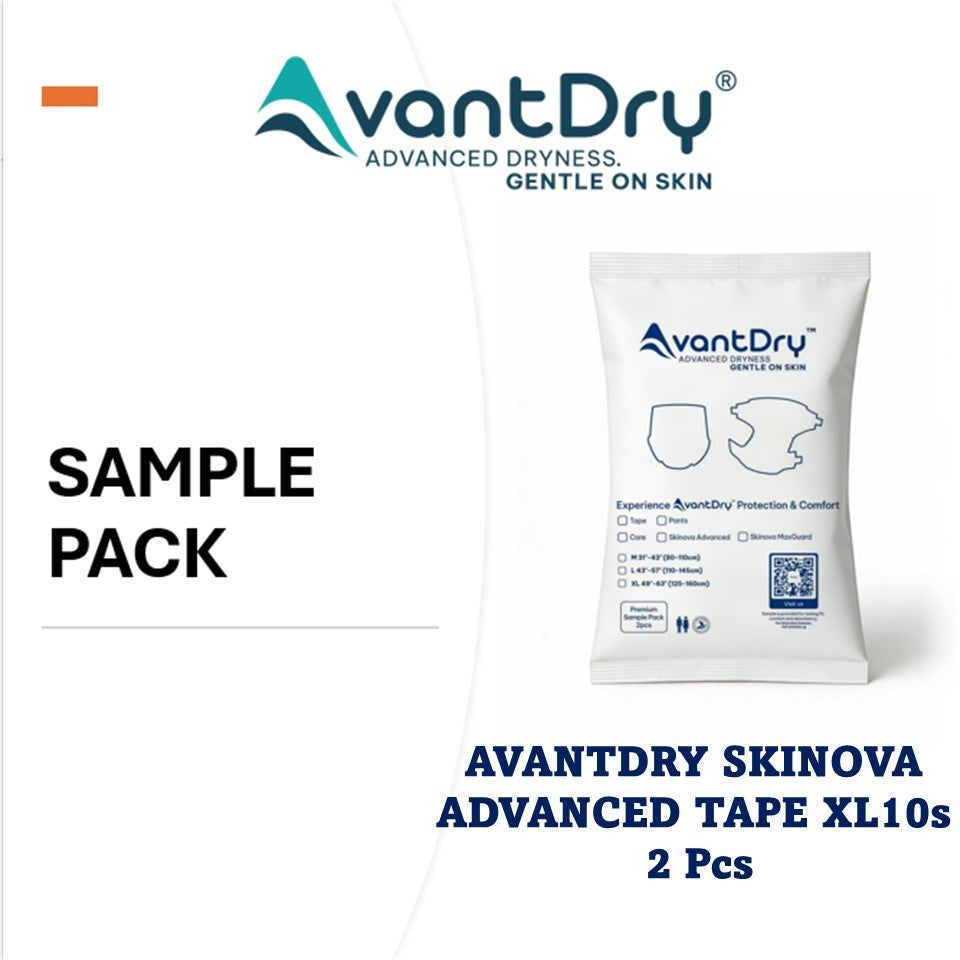 Samples -AvantDry Unisex Adult Diaper Tape/Pants - Core/ Skinova Advanced M/L/XL